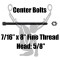 7/16" x 8" Center Bolt