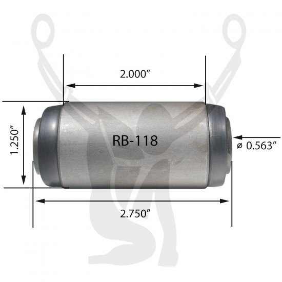 RB-118 Rubber Encased Bushing RB-118 Rubber Encased Bushing