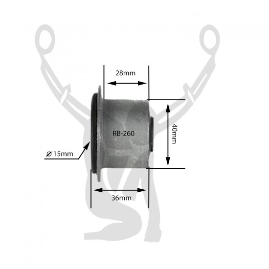 RB-260 Rubber Encased Bushing RB-260 Rubber Encased Bushing