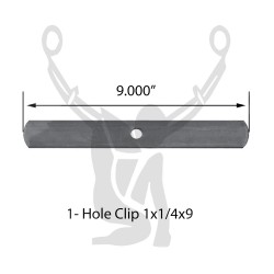 Spring Clip 1 Hole 1x1/4x9in