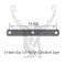 Spring Clip 3-Hole Clip 1x1-4x10-1/2in Bolt Type