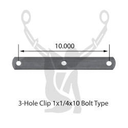 Spring Clip 3-Hole Clip 1x1-4x10in Bolt Type