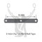 Spring Clip 3-Hole Clip 1x1-4x10in Bolt Type