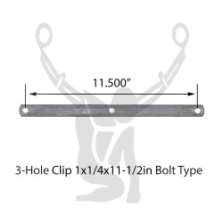 Spring Clip 3 Hole 1x1/4x11-1/2