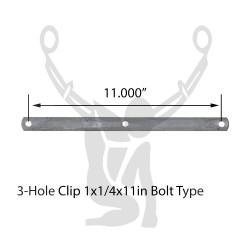 Spring Clip 3 Hole 1x1/4x11