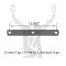 Spring Clip 3-Hole Clip 1x1-4x12-1/2in Bolt Type