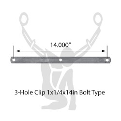 Spring Clip 3 Hole 1x1/4x14