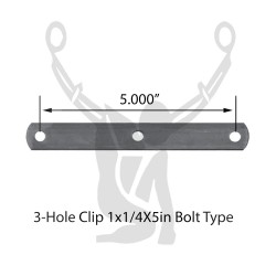 Spring Clip 3-Hole Clip 1x1-4x5in Bolt Type