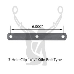 Spring Clip 3-Hole Clip 1x1-4x6in Bolt Type
