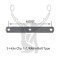 Spring Clip 3-Hole Clip 1x1-4x6in Bolt Type