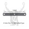 Spring Clip 3-Hole Clip 1x1-4x7in Bolt Type