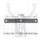 Spring Clip 3-Hole Clip 1x1-4x7-1/2in Bolt Type