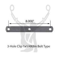 Spring Clip 3-Hole Clip 1x1-4x8in Bolt Type