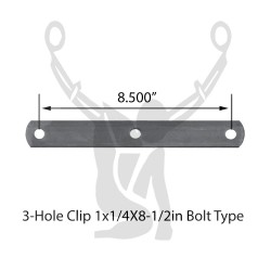 Spring Clip 3-Hole Clip 1x1-4x8-1/2in Bolt Type