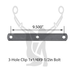 Spring Clip 3 Hole 1x1/4x9-1/2